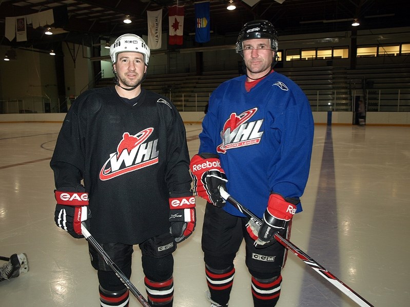 Joe Vandermeer (left) and his brother Pete are playing together on the Innisfail Eagles after been teammates in the past with the Bentley Generals, and professionally with
