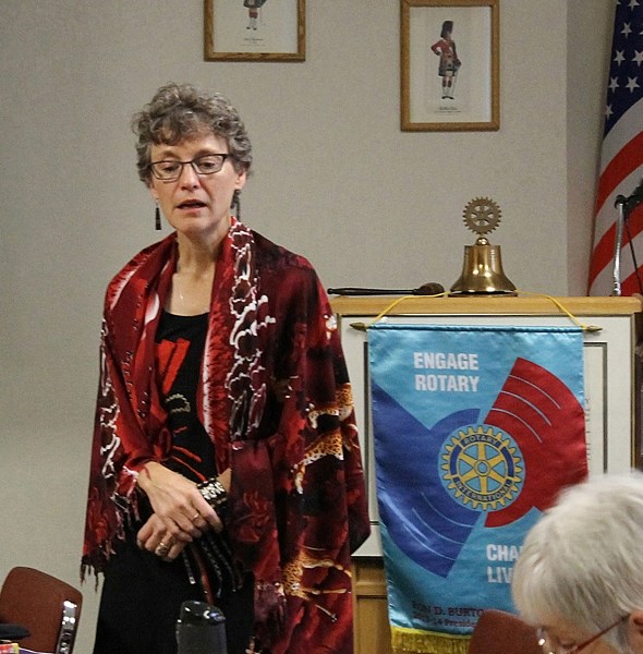 Airdrie mountaineer Donna Lohnes recently recounted her unforgettable Mount Kilimanjaro trek to Innisfail Rotarians.