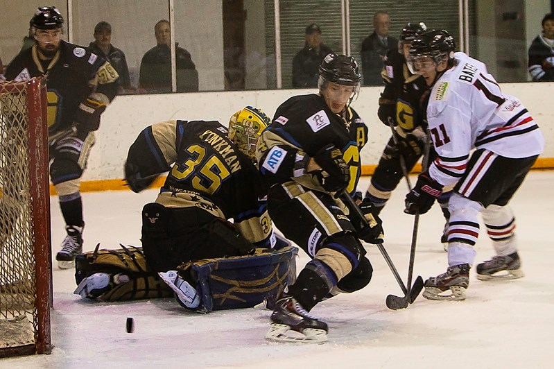 With 37 seconds left in the third, Shawn Bates scores the Eagles second goal of the game as the Birds appeared to find their wings in the last half of the final frame. Bates