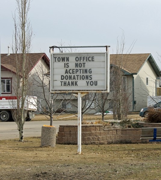 The town of Penhold is no longer accepting donations on behalf of the displaced tenants after the Wild Rose Manor conflagration.