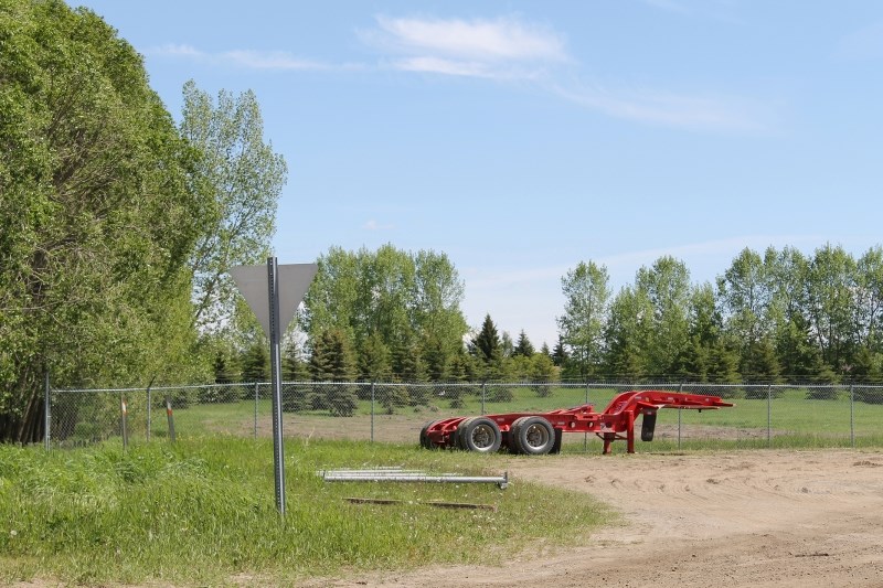 The proposed site of the Waste Transfer Station behind Westwood Court Mobile Home Park.