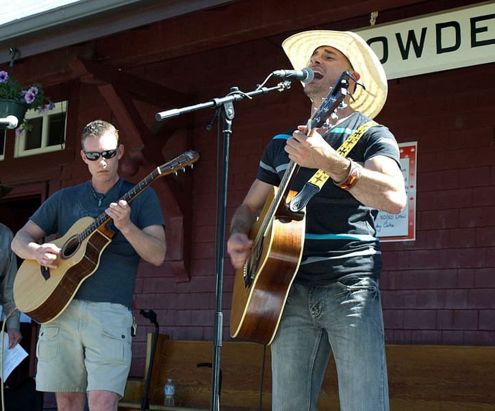 Denver Daines performs at the Canada Day celebration held at the Innisfail Historical Village.