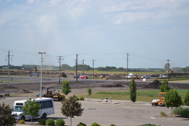 Development along the Highway 42 and Waskasoo Avenue intersection and in the Melcor (Oxford Landing) land at a brisk pace.