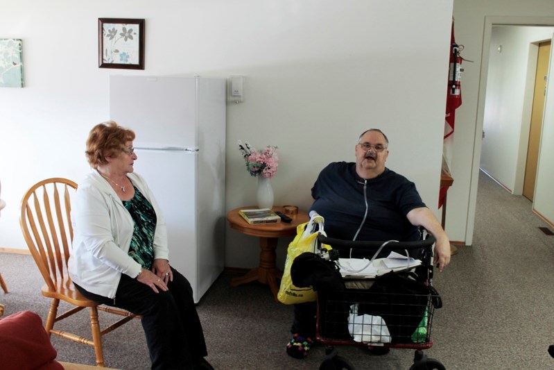 Paul Pearce (right) of Penhold Royal Manor is being evicted from the Parkland Foundation facility due to age restrictions on tenancy.&lt;br /&gt;&lt;br /&gt;Tim Lasiuta/MVP