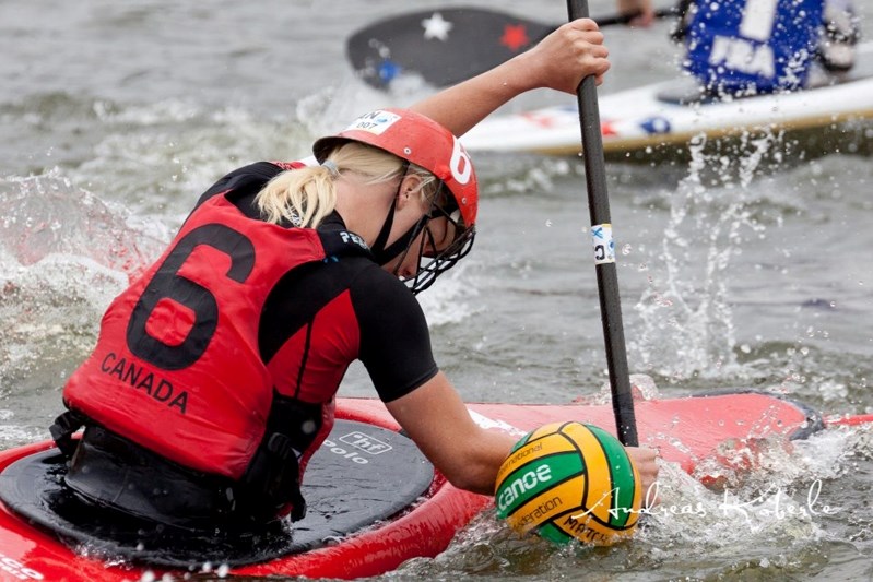 Shylo Hendrickson and five other Innisfail girls are competing in France at the International Kayak Polo World Championships.