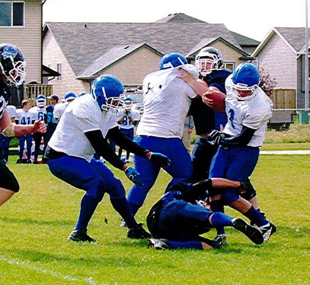 The Innisfail Cyclones put the offence in high gear during a recent win. The gridiron team has rolled through the regular season with a perfect winning record after five