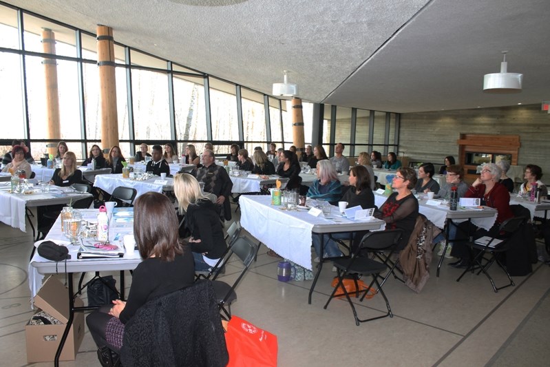Attendees listen to speakers at the Creating a Vision for Non-Violence held on Nov. 4 at the Library Learning Centre.