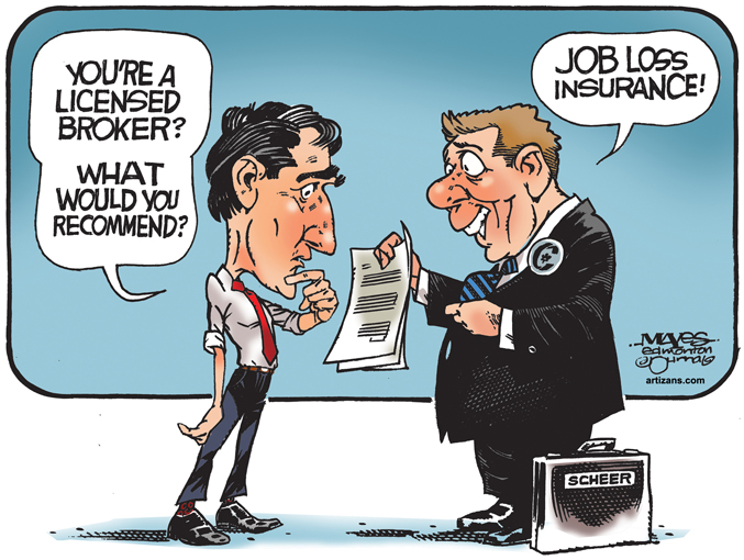 Fake broker Andrew Scheer sells insurance to Justin Trudeau - Fake broker Andrew Scheer sells insurance to Justin Trudeau -