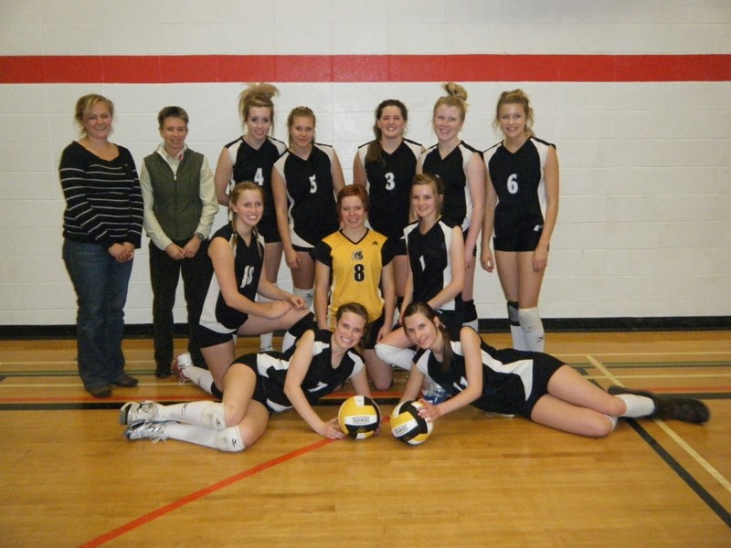 Members of the OHS senior girls volleyball team captured the league title last week. They travel to the zone tournament on the weekend..