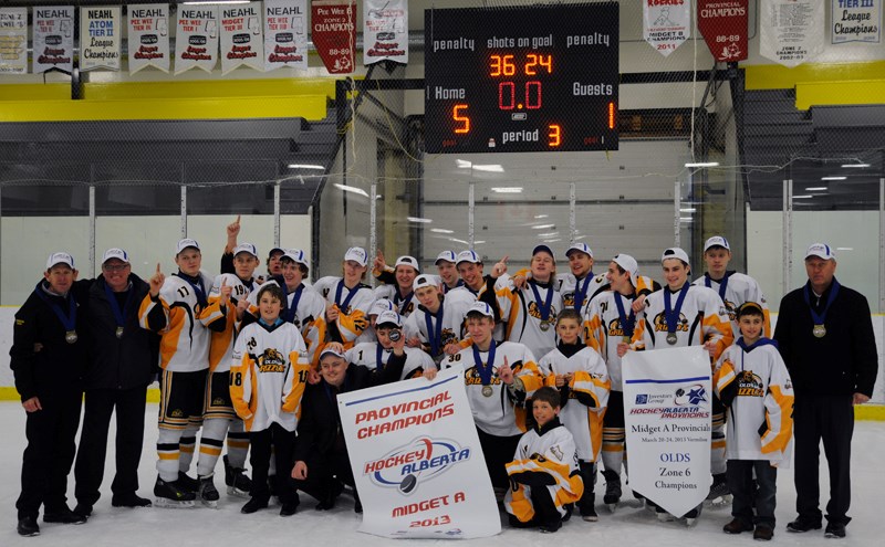 The Olds midget Grizzlys claimed the provincial championship on the weekend of March 23 and 24 in Vermilion.