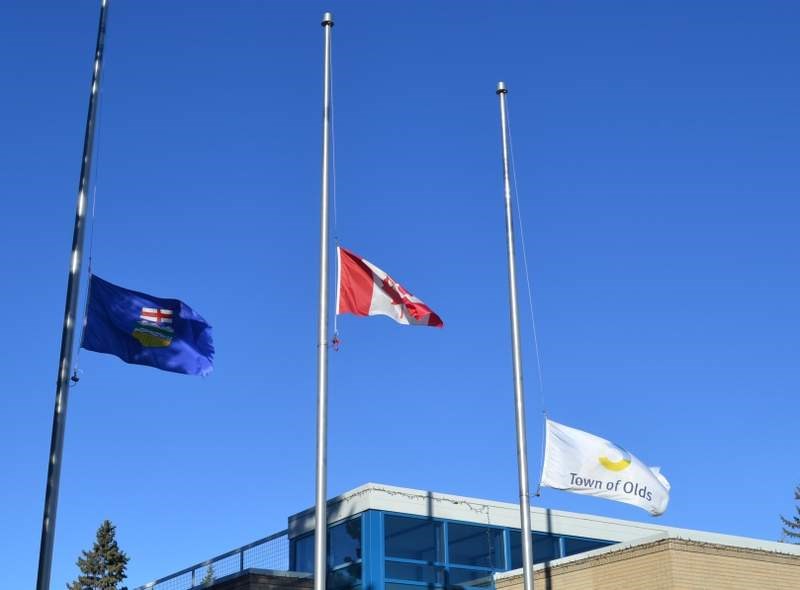 Flags began flying at half-mast Thursday morning in the wake of Wednesday&#8217;s tragedy in Ottawa in which a reservist was killed by a gunman who was later killed as he