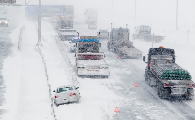 High winds made for icy roads and low visibility Nov. 28 on Highway 2. Didsbury and Olds RCMP as well as both municipal fire departments were called out to collisions