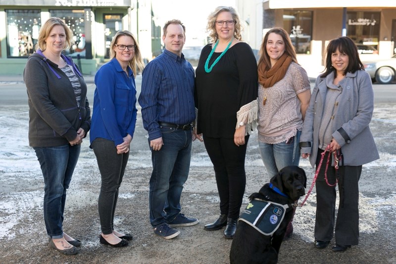 Representatives of the four causes that will share proceeds from the second annual Spring Fling fundraiser &#8212; along with an organizing committee representative &#8212;