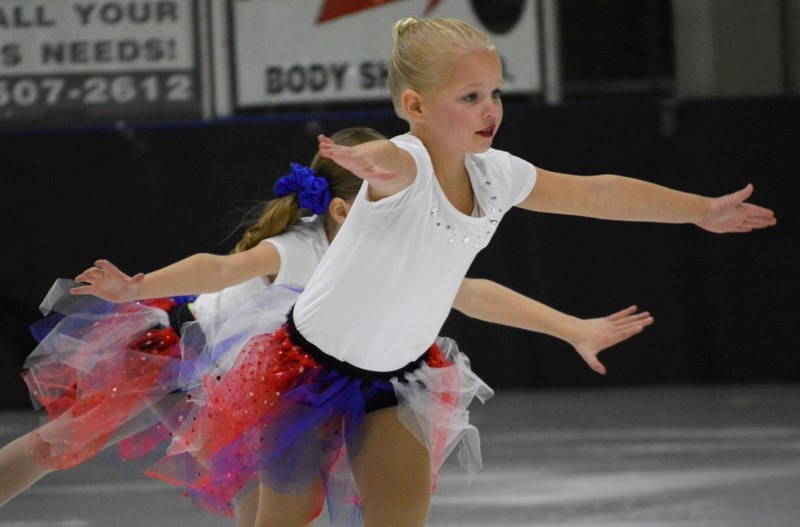 Carmen Marcellus from Canskate Plus performs during the Olds Figure Skating Club&#8217;s annual skating carnival at the Sportsplex on March 20. That group&#8217;s theme was