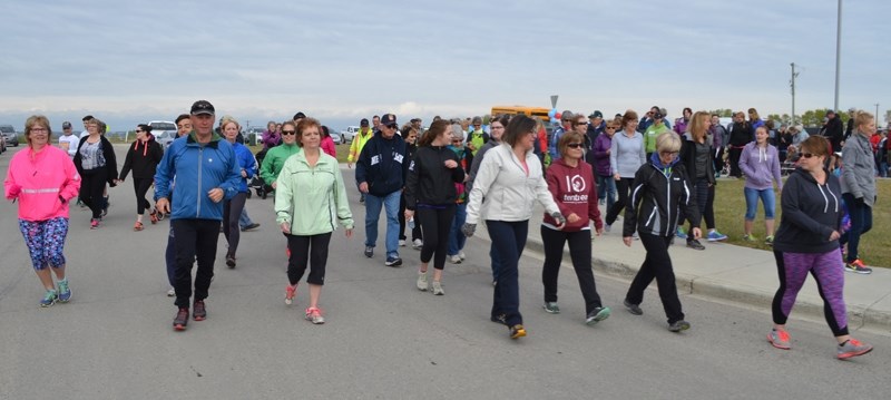 Participants set out on the fifth annual Olds and District Hospice Society&#8217;s Hike for Hospice.
