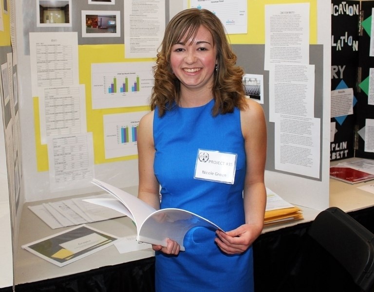 Olds High School student Nicole Green won a gold medal at the Canada Wide Science Festival at McGill University in Montreal.