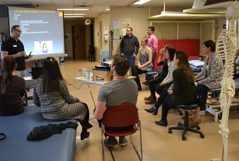 Fifty-four students studying to become physicians, ambulance workers and other health-care professionals came to Olds Oct. 15 and 16 to sharpen their skills and see first
