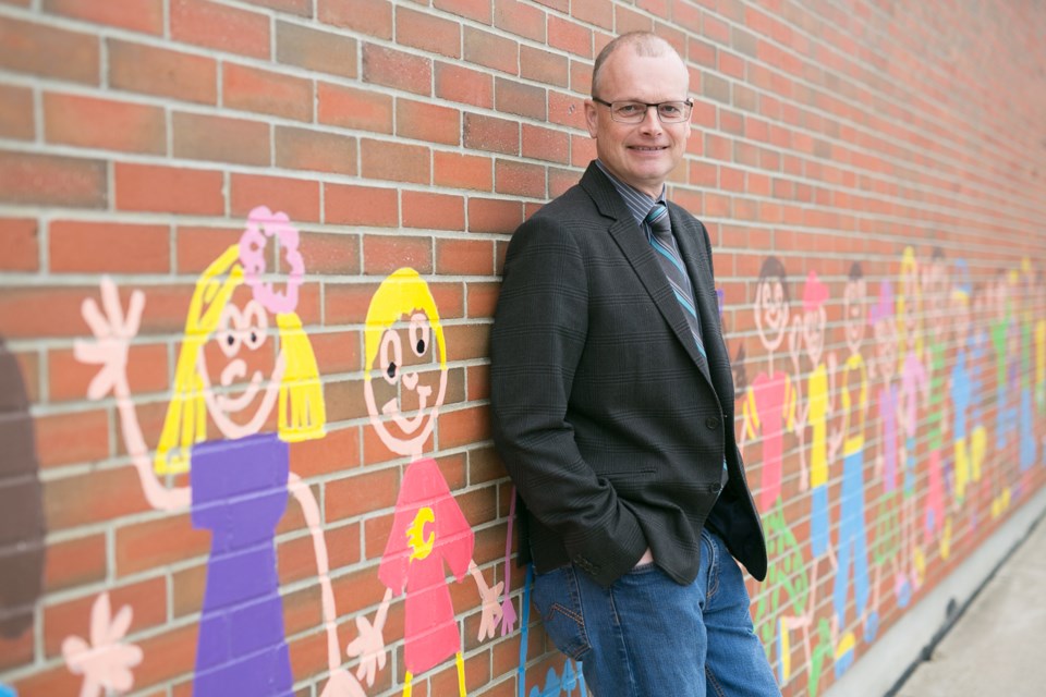 Ecole Olds Elementary School principal Rod MacLean at the school on April 7.