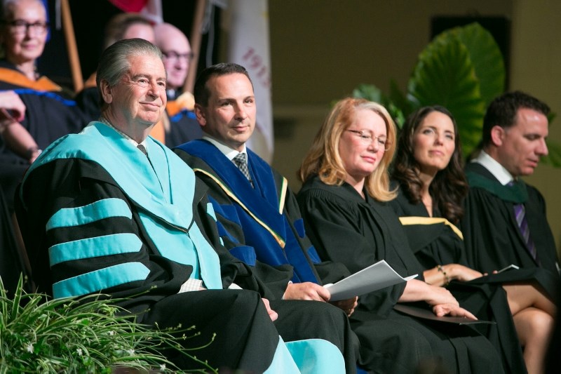 From left, Tom Thompson, Jason Dewling, Arlene Dickinson, Tanya McDonald and Stuart Cullum during the ceremony.