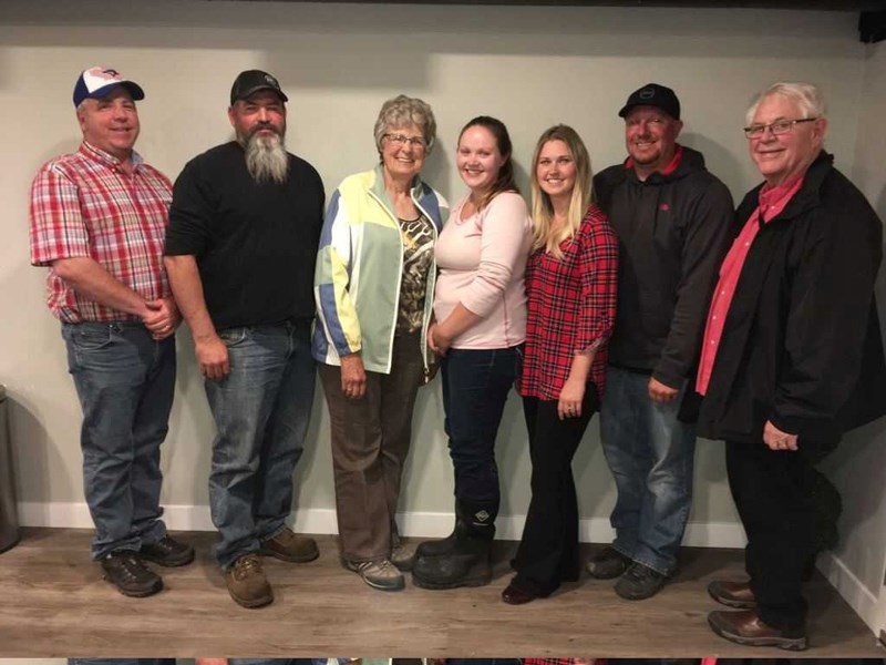 Members of the new Olds Regional Exhibition board are, from left, Craig Scott, president; Tim Matthews; Donna Smith; Ciara Mattheis, director at large; Gillian Grant; Curtis