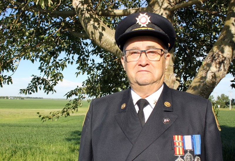 Leonard Brandson became the first firefighter recognized by the Olds Fire Department for 50 years of service, presented during last week&#8217;s town council meeting (June