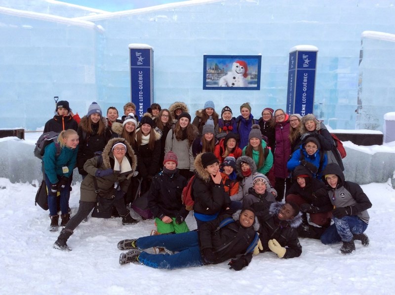 Students from Ècole Deer Meadow School enjoyed Carnaval in QuÈbec City last February and then explored the old city with their QuÈbecois counterparts.