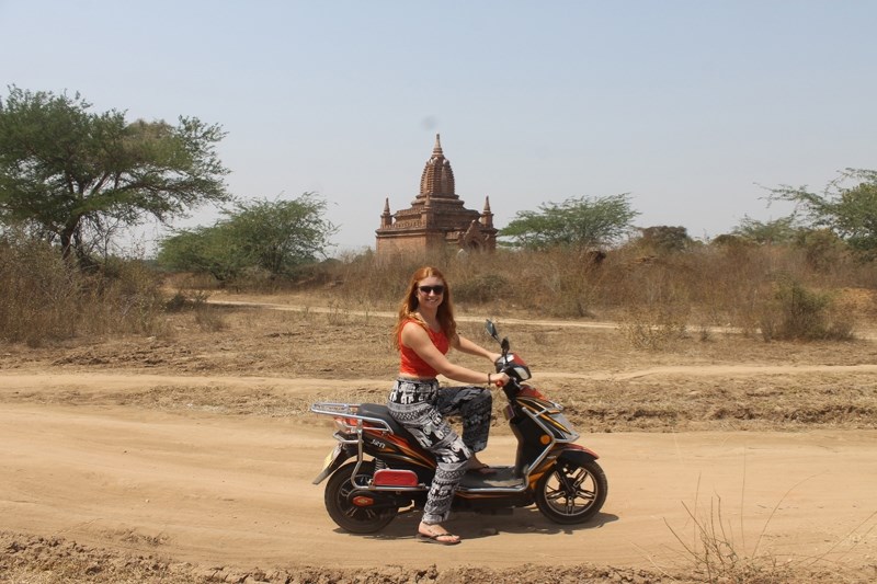 Ashley Anderson gives a big smile during a trip to Myanmar. Anderson is journeying to Africa in January to take on an internship in rural Tanzania.