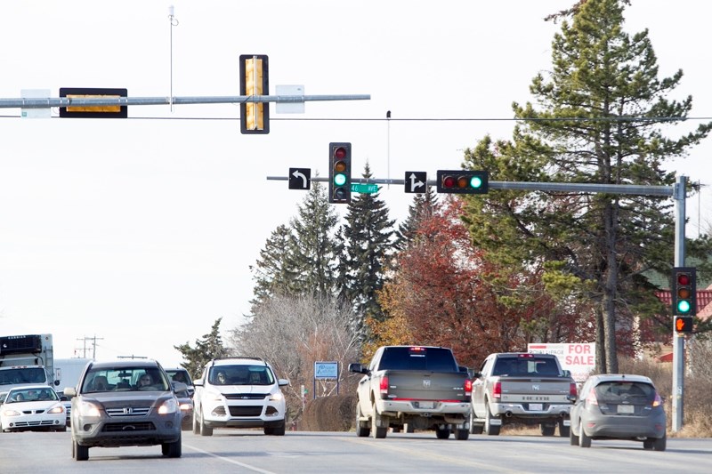 The Town of Olds is hoping recently installed signage and traffic lights will help clear up some of the confusion motorists travelling east and westbound on Highway 27 face