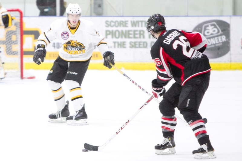 Olds Grizzlys defenceman Nikolas Koberstein was picked to play before NHL talent scouts in the 2013 Canadian Junior Hockey League Prospect games in Nova Scotia on November 8