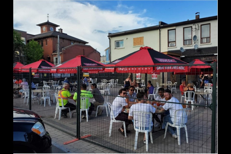 The Old Village Freehouse was one of several Newmarket businesses who took advantage of the town's program to help restaurants set up patio spaces on public land this summer. Supplied photo/Town of Newmarket