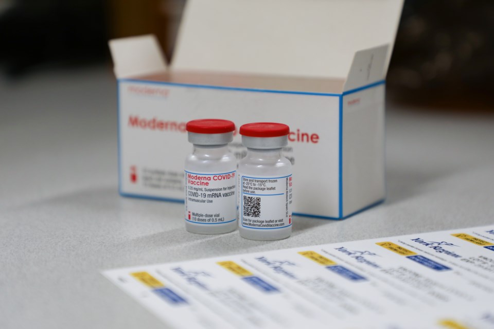 Doses of the Moderna COVID-19 Vaccine.