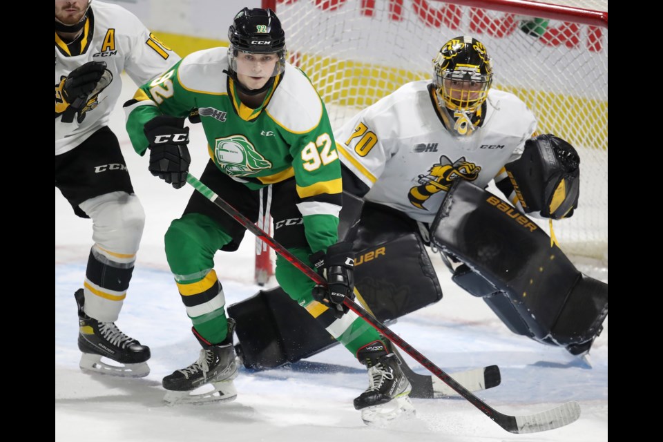 Jackson Edward played 130 regular season games with the London Knights from 2021-2023.