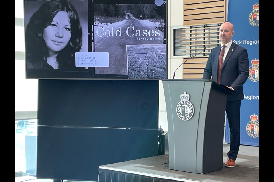 York Regional Police Cold Case Unit Det. Jonathan Nauman credited  Investigative Genetic Genealogy (IGG) for the breakthrough on the case. 
