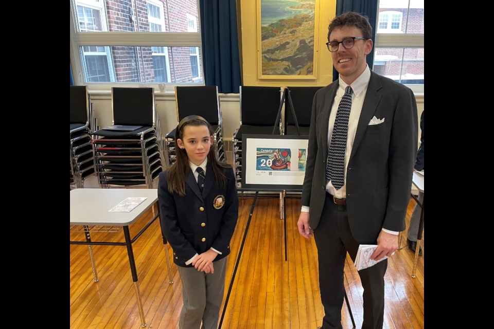 Pickering College Grade 8 teacher Ethan Bishop used the opportunity to have students like Alexis Youell learn about important Indigenous women in Canadian history.