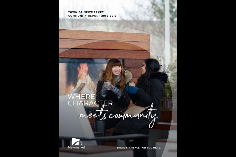 The Town of Newmarket has received a platinum MarCom award for its 2016-17 Community Report: where community meets character