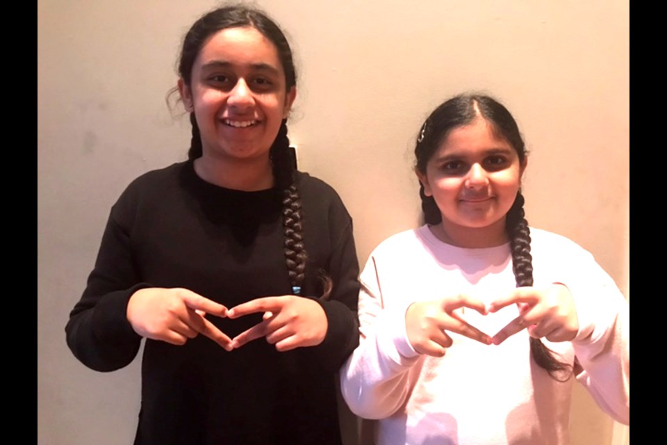 Manha and Laiba Yusuf, Newmarket's philanthropic duo. 