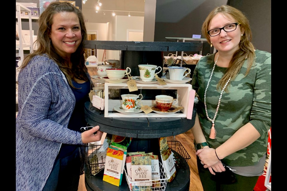 Erin Gooderham (left) and Meghan Larkin are co-owners of the newly opened Maker's Mark Artisan Boutique + Creative Workshop Space at 16655 Yonge St., units 19 and 20, in Newmarket. Debora Kelly for NewmarketToday