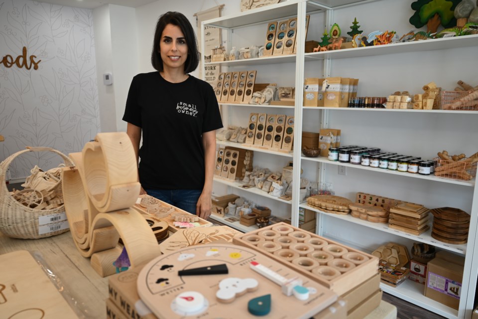 Little Rae Goods owner Sherry Paynani has opened her wooden toy store in downtown Newmarket.