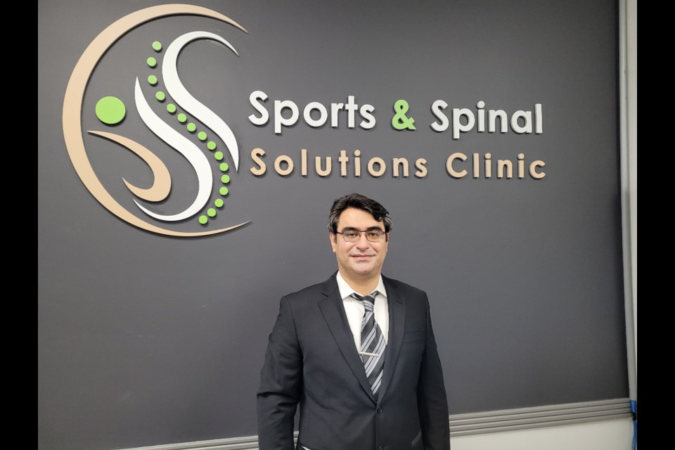 Sports & Spinal Solutions Clinic owner and registered physiotherapist Amir Ahmadkhah. 