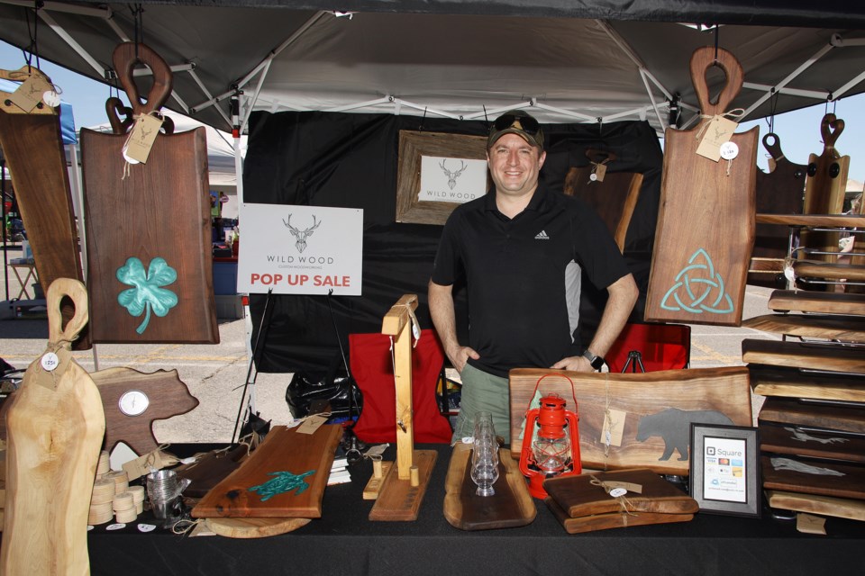 Matt Reilly, who makes and sell custom wood products, was a vendor at the Love Local Newmarket Home Show, which continues today, May 15, until 5 p.m. at at the Ray Twinney Recreation Centre.  Greg King for NewmarketToday