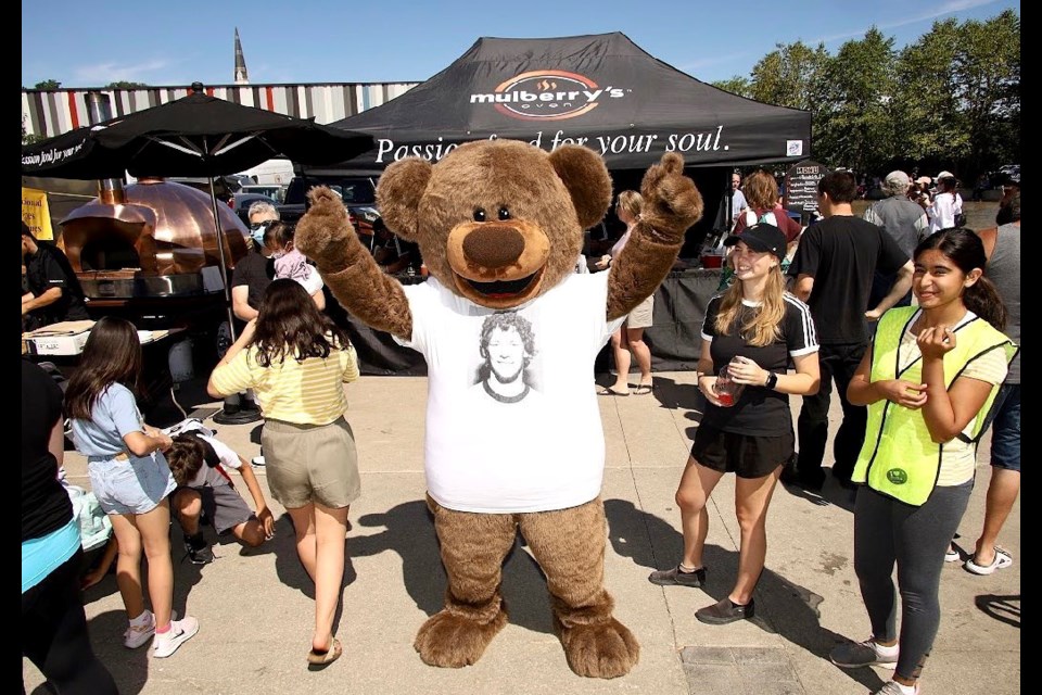 Mully, the Mulberry's Oven mascot,  is a favourite visitor at the Newmarket Farmers' Market.