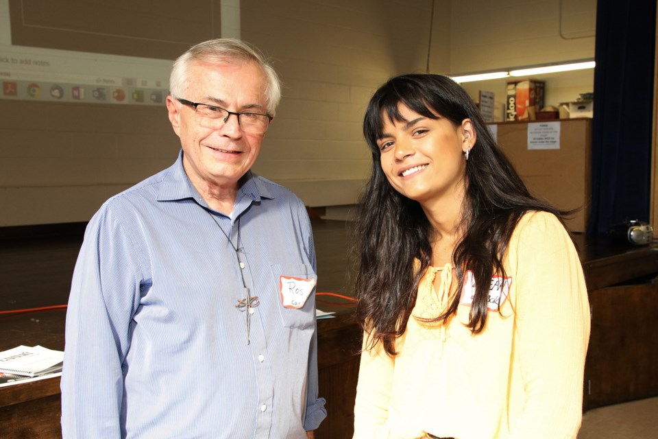 Event organizer Rev. Ross Carson with photographer and advocate for the homeless Leah Denbok.  Greg King for NewmarketToday