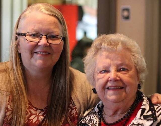 Valerie Syratt Luttrell, here with 96-year-old mother Joan, is the founder and one-woman powerhouse behind Newmarket's The Grandparent Connection. Supplied photo/The Grandparent Connection