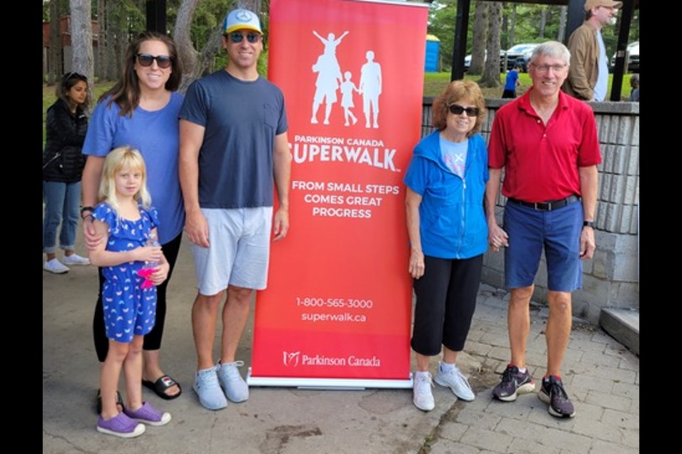 The Laurie family of Newmarket took part in the Parkinson SuperWalk at Fairy Lake in Newmarket Sept. 10.