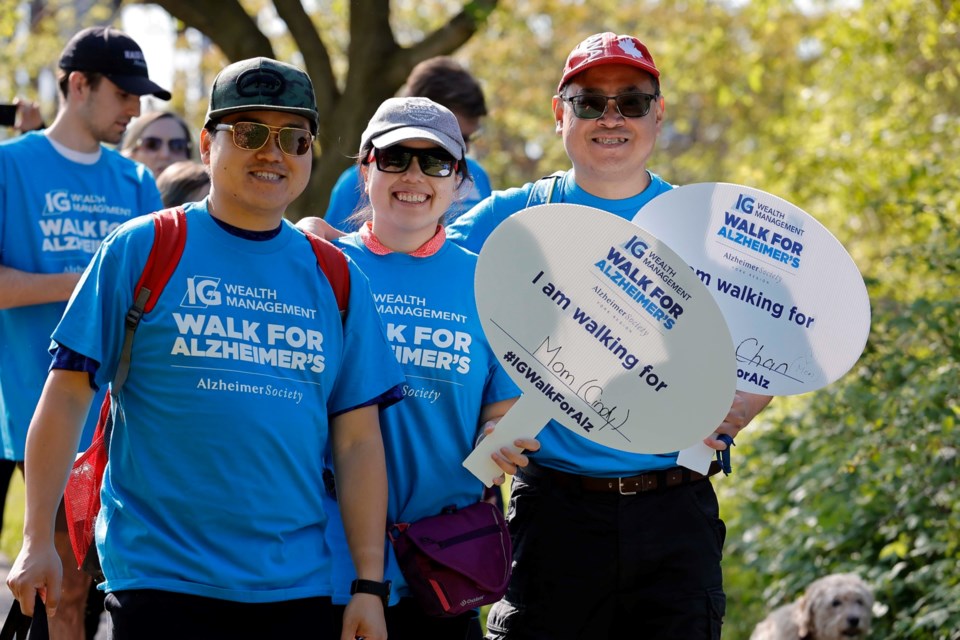 Participants in the 2023 IG Wealth Management Walk for Alzheimer’s walked and raised money to support the Alzheimer Society of York Region, which provides programs and services to people on the dementia journey.


