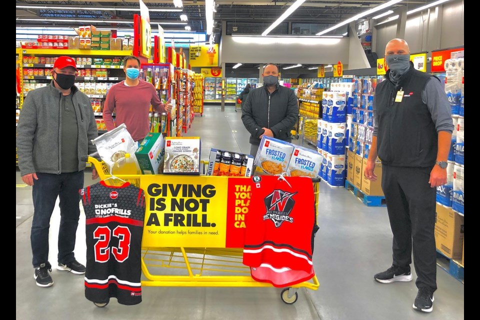 The fundraising efforts of local groups like the Newmarket Minor Hockey Association, pictured here, are crucial to the operation of the food bank