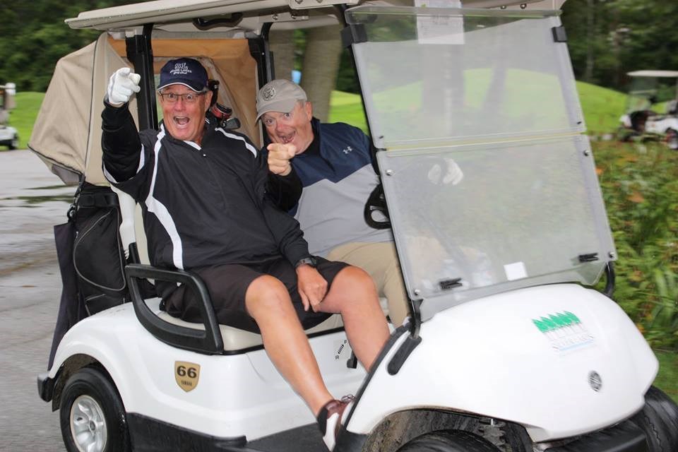 Tim Jones and Steve Hinder at last year's Tim Jones' Charity Classic golf tournament for CHATS. Supplied photo/CHATS