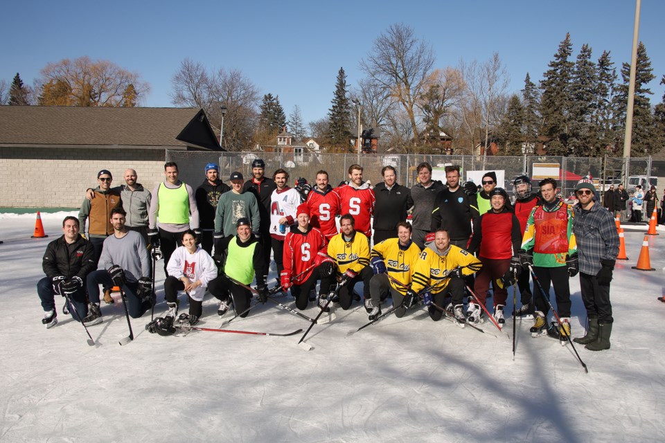The players gather for the 2024 Winterskål fundraiser for the Stronach Regional Cancer Centre at Southlake Saturday, surpassing their goal by raising more than $34,000 at the time of publication.    