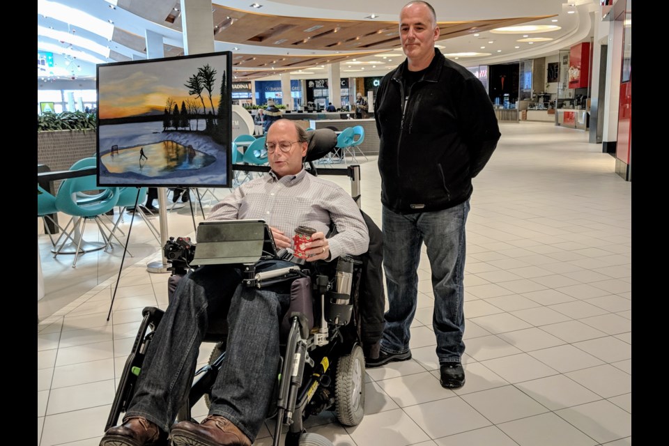 Newmarket resident and chairperson of the Town of Newmarket's accessibility advisory committee, Steve Foglia (left), and Derek Bunn, a special education teacher who also works with Community Living, were the driving force behind the new fully accessible universal washroom at Upper Canada Mall that's now open. Kim Champion/NewmarketToday