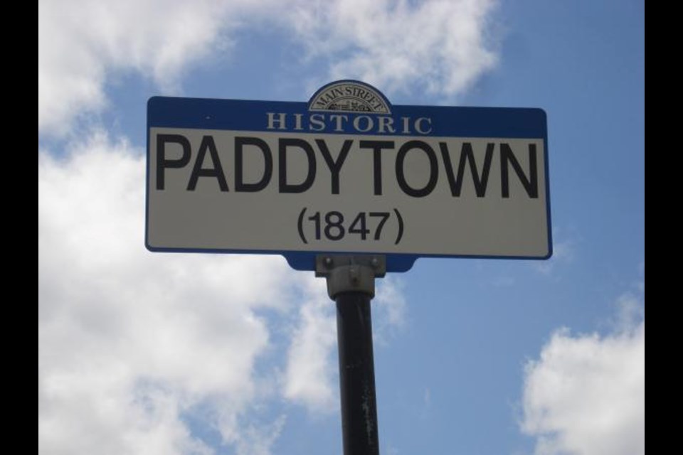 Paddytown sign.